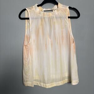 cloth & stone Women’s Sleeveless Tank Top Shirt Blouse Medium Orange Fade Due